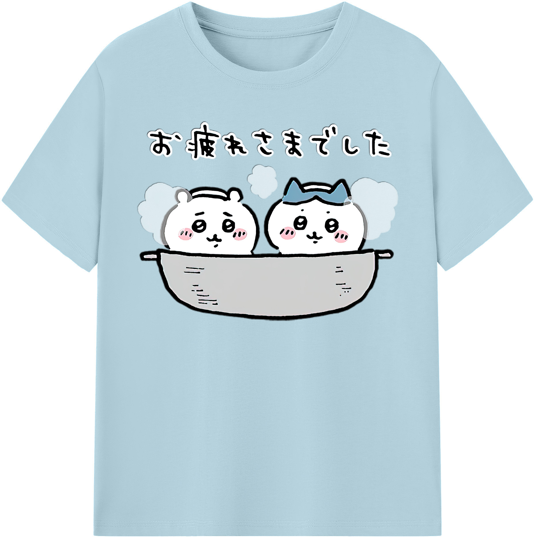 （画像用） ちいかわ ハチワレ Chii-kawa hachiware 綿100％半袖Tシャツ（フロントプリント）